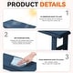 preview thumbnail 21 of 58, 3-Piece HDPE Outdoor Dining Set with Umbrella Hole Table and Two 2-Person Benches