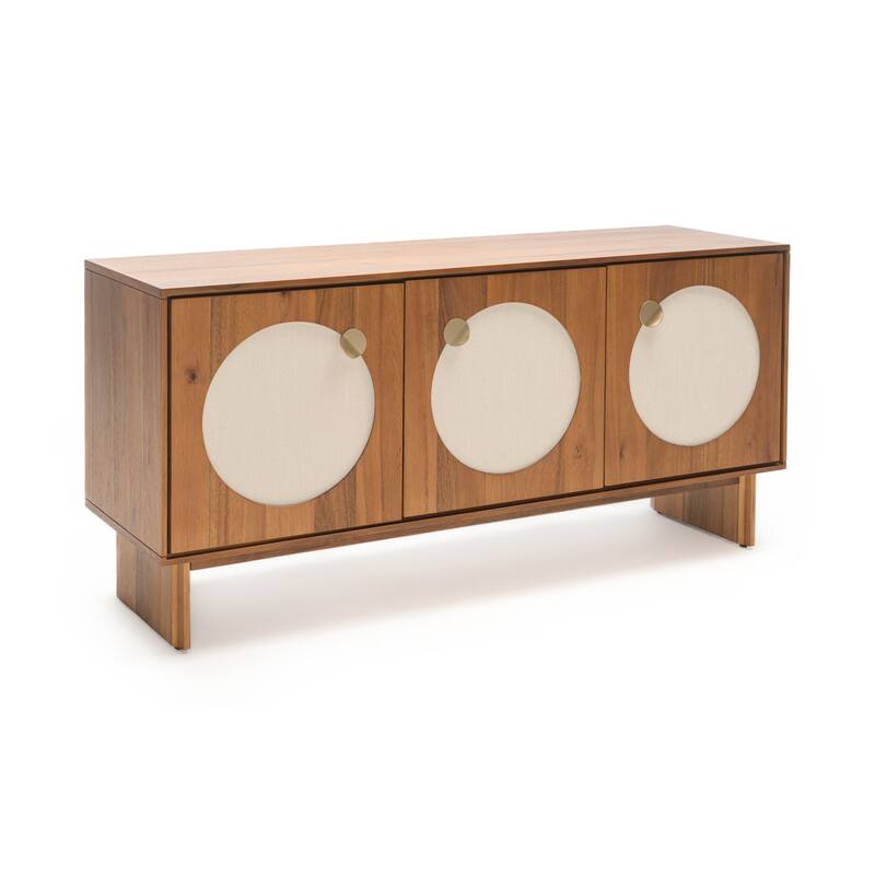 Studio London Orka Wide Modern Walnut Effect Cabinet Sideboard