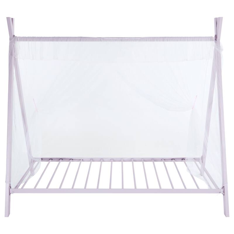 Fultonville Pink Twin Metal Frame Tent Bed