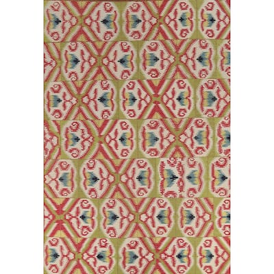 All-Over Kilim Oriental Area Rug Hand-Woven Wool Carpet - 8'2"x 10'10"