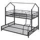 preview thumbnail 22 of 38, 2 IN 1 Twin over Full House Bunk Bed With Sturdy Metal Frame for Bedroom