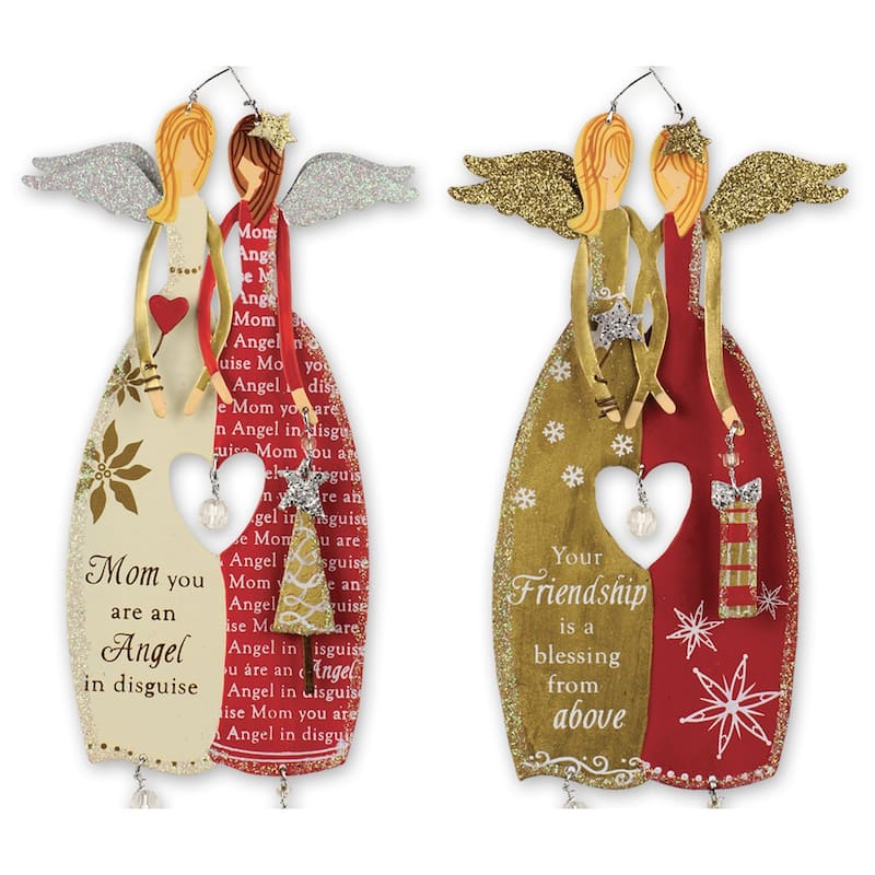Embrace Angel Ornament, Set of 2