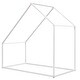 preview thumbnail 8 of 10, Twin Size Metal House Bed For Toddler Kids Teens Metal Frame Platform Bed With Roof For Bedroom Apartment
