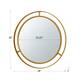Glitzhome Oversized Iron-framed Round Wall Mirror