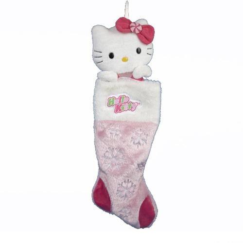 Shop Hello Kitty Plush Head Stocking With Snowflakes Overstock 18682256