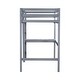 preview thumbnail 14 of 53, Loft Pine Wood Bed Frame with Safety Guardrail,Built-In Desk,Ladder,Twin Size