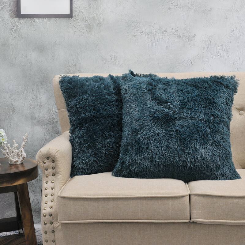 Halsted Shaggy FauxFur 3-piece Throw and Pillow Shell Set