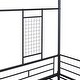 preview thumbnail 57 of 78, Metal House Bed with Trundle, Twin/Full Size Daybed Playhouse Bed with Bulit-in Storage Shelves and Metal Grid for Kids Teens