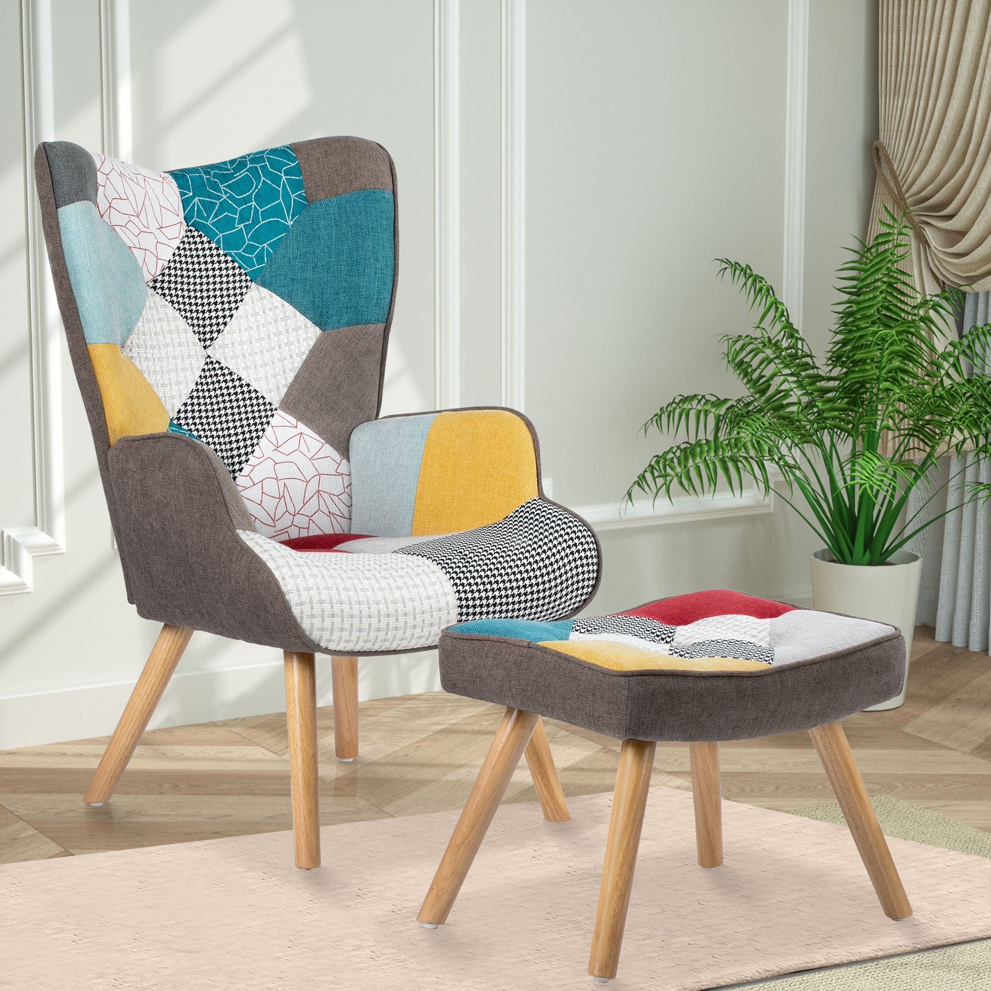 Strick & bolton ornette sales lounge chair and ottoman set