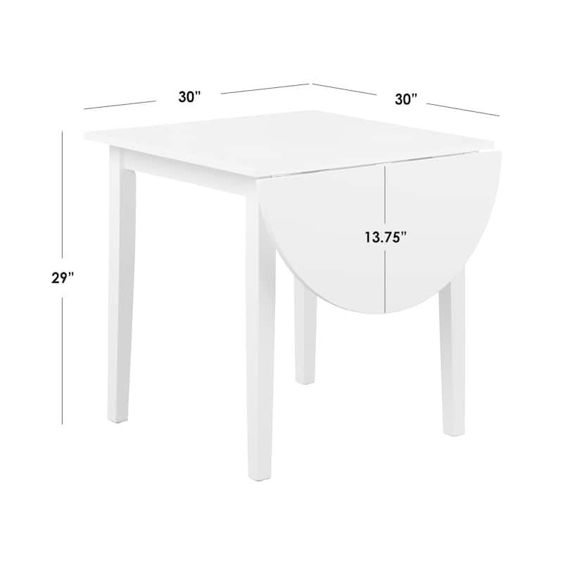 Simple Living Country Cottage Solid Wood Drop-Leaf Dining Table