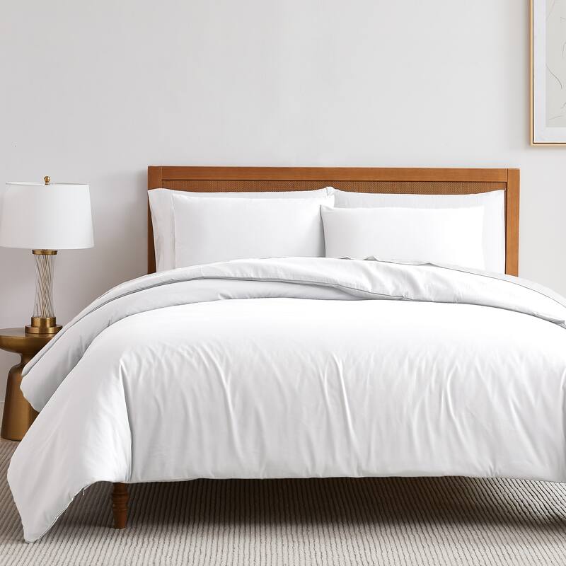 Vilano Series Ultra Soft 3-piece Duvet Cover Set - Bright White - King - Cal King