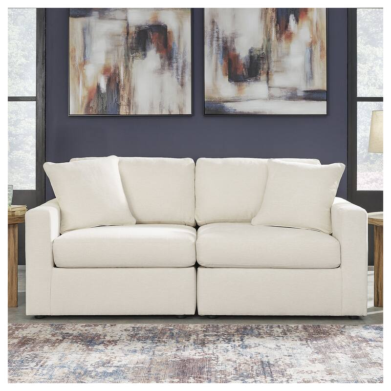 Signature Design by Ashley Modmax 2-Piece Loveseat - 76" W x 37" D x 36" H - Beige