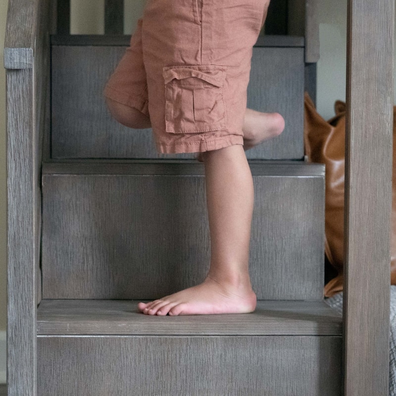 Max and Lily Twin over Twin Low Bunk Bed with Staircase