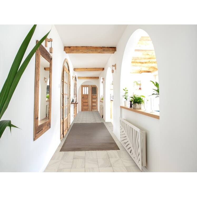 Hand Knotted Oriental 100% Wool Carpet Modern Modern Brown Gabbeh Runner Rug - 9' 9'' X 3' 2''