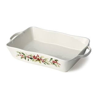 Certified International Holly And Vines Rectangular Baker