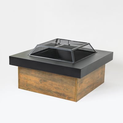 35'' Outdoor Portable Iron Fire Pit with Accessories