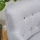 Buttoned Mid Century Modern Dark Teal Fabric Club Chair Light Gray - 27 ...