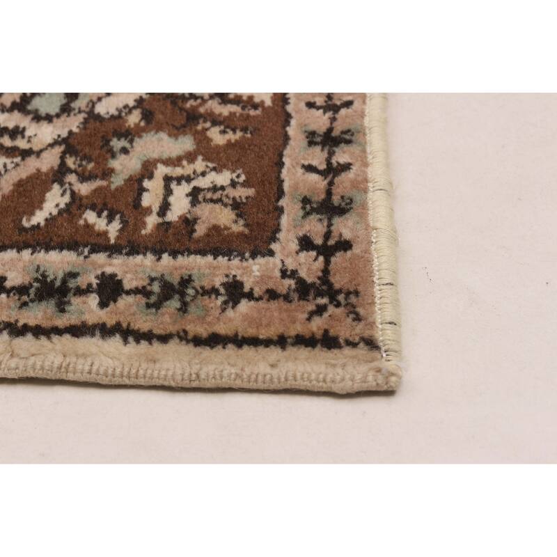 ECARPETGALLERY Hand-knotted Melis Vintage Cream Wool Rug - 3'8 x 6'7