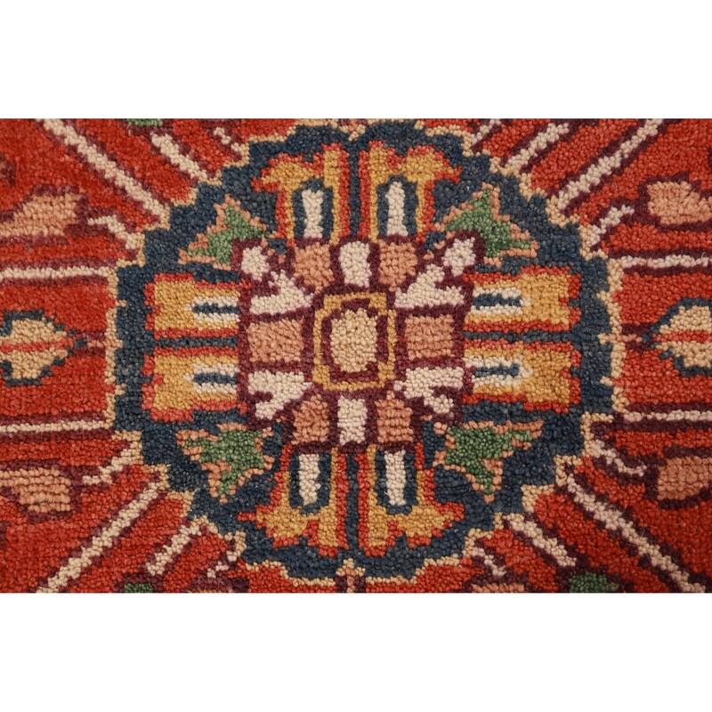 Orange Heriz Serapi Oriental Area Rug Handmade Wool Carpet - 8'11" x 12'1"
