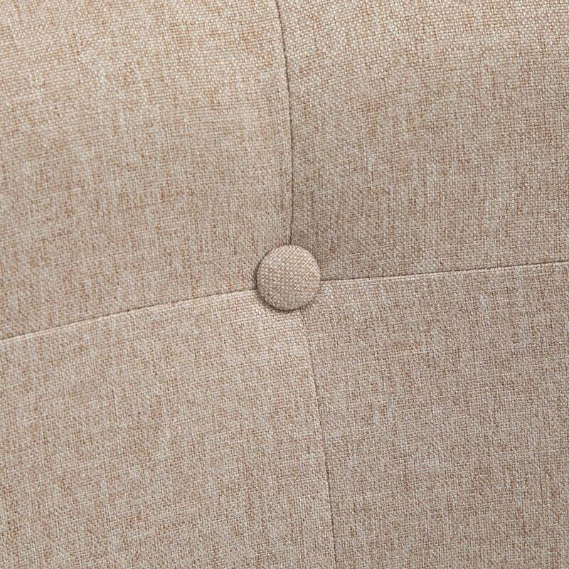 HOMCOM Swivel Bar Stools Set of 2, Fabric Tufted Counter Height Bar Stools with Rubber Wood Legs and Footrest for Dining Room