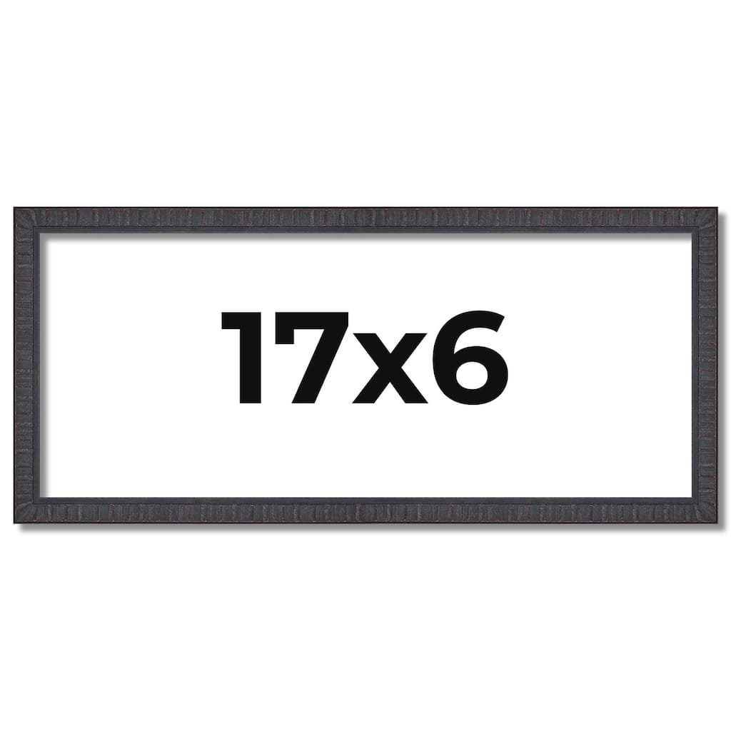 17x6 Frame Brown Solid Wood Picture Frame - Complete Modern Photo