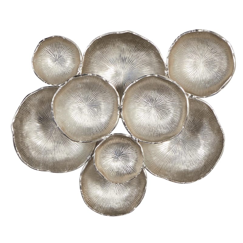 Aluminum Metal Plate Home Wall Decor with Uneven Edges - Silver or Gold - Roche River Decor