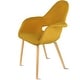 preview thumbnail 42 of 71, Organic Upholstered Fabric Modern Armchair with Natural Wooden Legs for Dining Room Office or Accent Lounge Side Chair