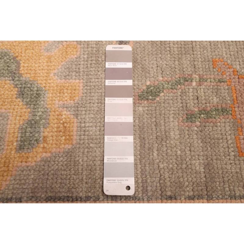 ECARPETGALLERY Hand-knotted Modern Oushak Taupe Wool Rug - 10'0 x 14'0