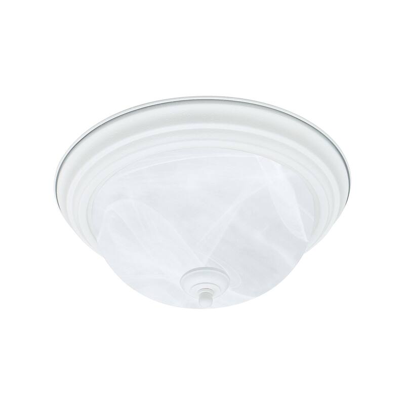 Elk Home Ceiling Essentials White With White Glass Flush Mount