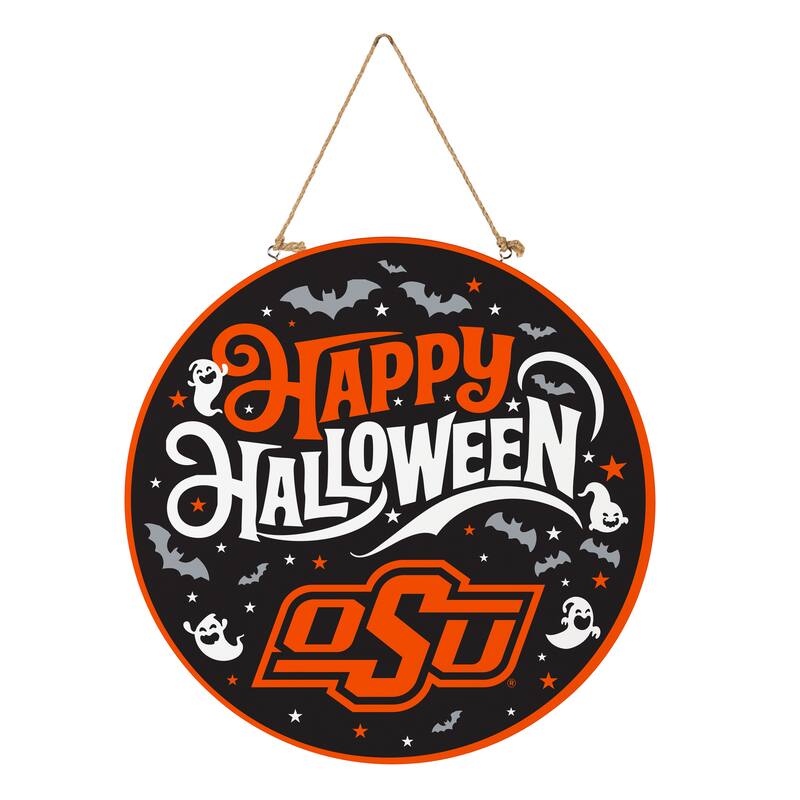 Oklahoma State University 18" x 18" Halloween Door Décor Wall Sign