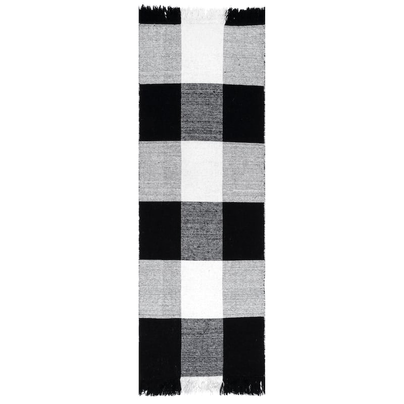 Nuloom Fay Buffalo Plaid Fringe Area Rug