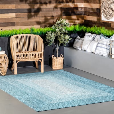 Nuloom Jayda Braided Ombre Indoor/Outdoor Area Rug