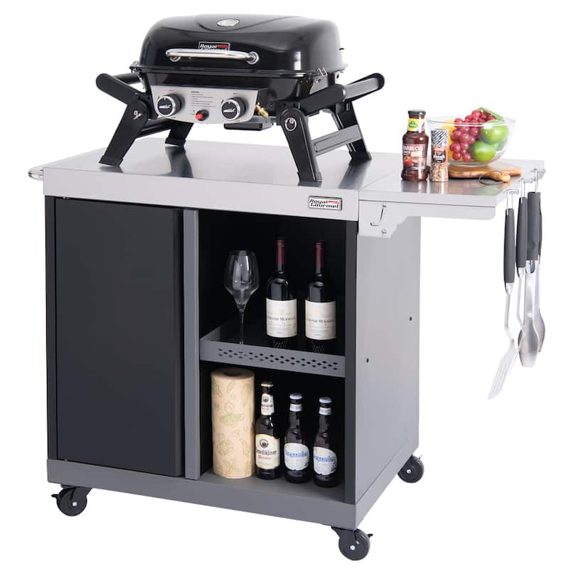 Royal Gourmet PC3201S Movable Kitchen Island Cart