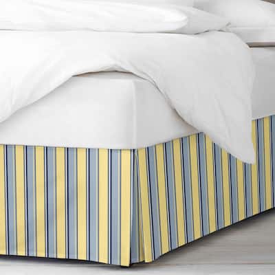 6ix Tailors Gino Stripe Multi/ButterYellow Bed Skirt 15"
