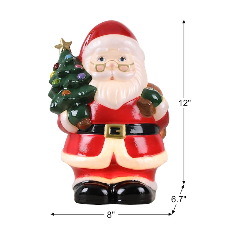 24 in. Lit Santa Blow Mold