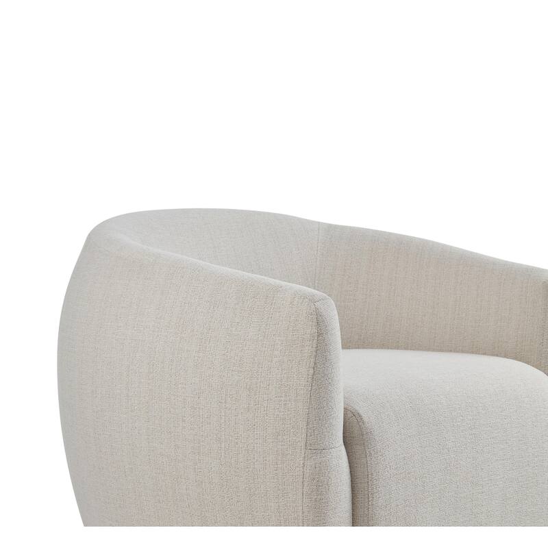 Performance Fabric Swivel Barrel Chair with High-Density Foam Cushion