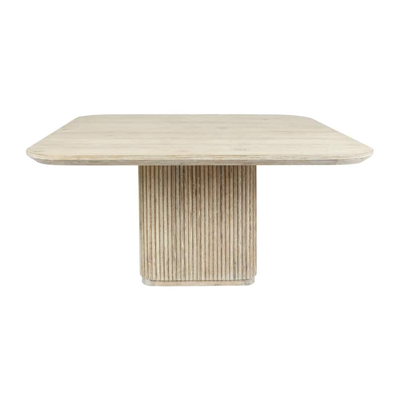 Classic Home Vander 60" Square Reclaimed Oak Wood Dining Table