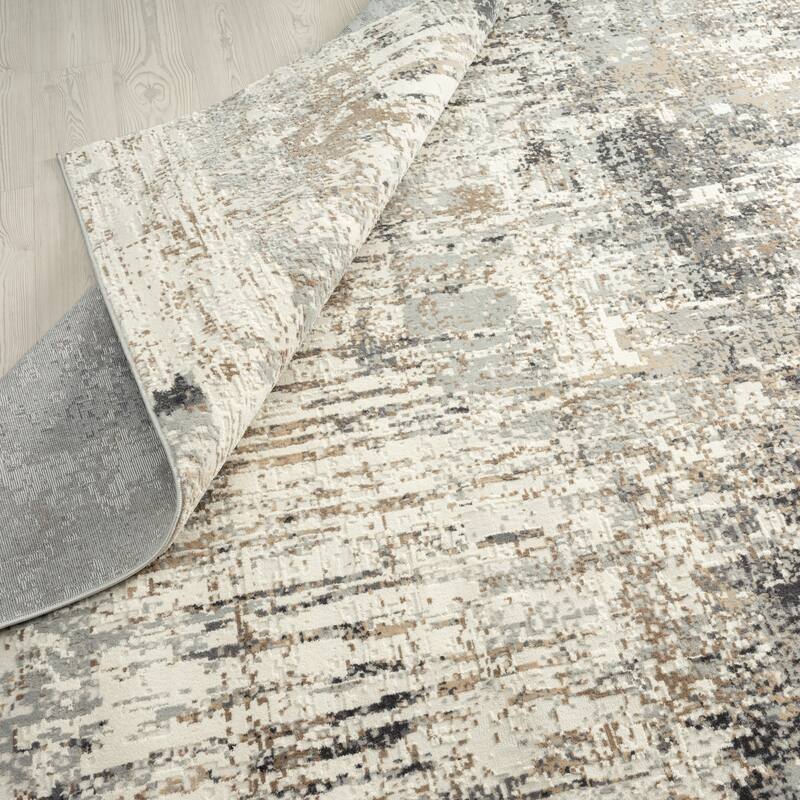 Lumina Ivory Abstract Modern Area Rug