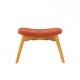 preview thumbnail 76 of 76, Hariata Mid-Century Modern Wingback Fabric Chair/Ottoman Set by Christopher Knight Home