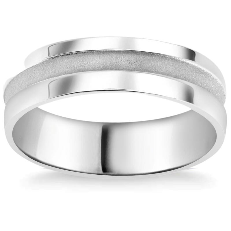 Mens 6mm Comfort Fit Platinum Wedding Band