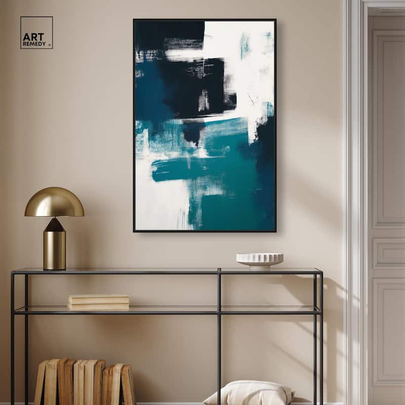 Weight of Teal II Canvas by Art Remedy