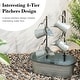 preview thumbnail 6 of 19, Glitzhome 33"H Farmhouse Metal Four-Pitchers Cascading Fountain