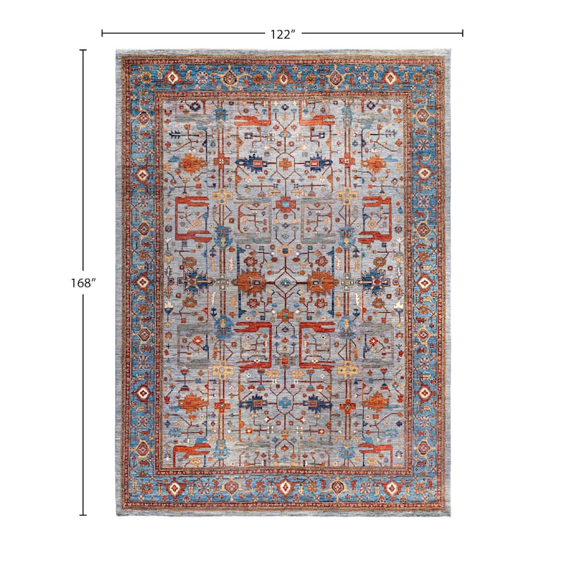 Serapi One-of-a-Kind Hand-Knotted Area Rug - Gray - 10' 2" x 14' 0"