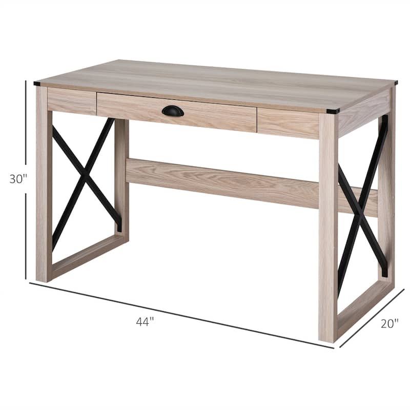 Home Office Computer Desk,Rustic Writing Desk,Farmhouse Workstation