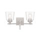 preview thumbnail 2 of 0, Minka Lavery 4002 Antonia 2 Light 17" Wide Vanity Light with Clear