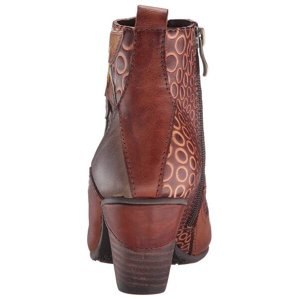 Shop L Artiste By Spring Step Womens Dramatic Leather Cap Toe Ankle Cowboy Boots 10 5 On Sale Overstock 26056718