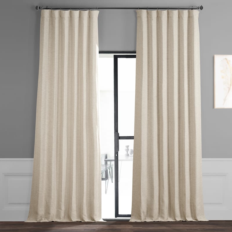 Exclusive Fabrics Bellino Oat Cream Room Darkening Curtain (1 Panel) - 50 X 84 - Oat Cream
