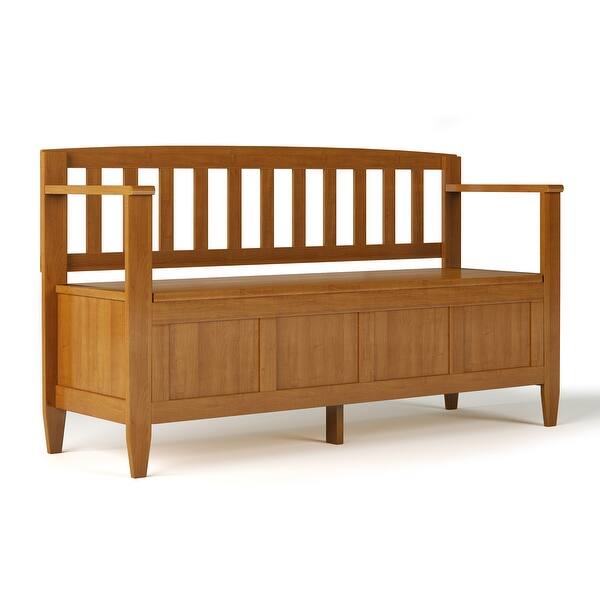 Wyndenhall Riverside Solid Wood 48 Inch Wide Contemporary Entryway Storage Bench 20 Inch Wide 20 Inch Wide On Sale Overstock 9075370
