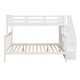 preview thumbnail 10 of 12, Stairway Design Twin-Over-Full Bunk Bed with Storage and Guard Rail for Bedroom