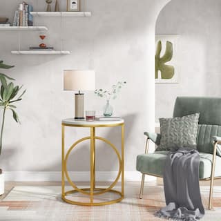 20-in Modern Round End Table